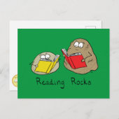 Cute Reading Rocks Librarian Book Lovers Briefkaart (Voorkant / Achterkant)