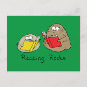 Cute Reading Rocks Librarian Book Lovers Briefkaart (Voorkant)