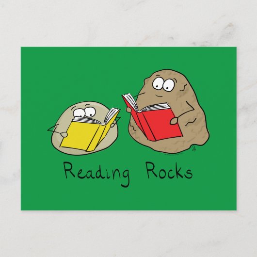 Cute Reading Rocks Librarian Book Lovers Briefkaart (Voorkant)