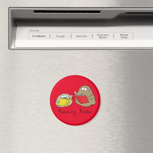 Cute Reading Rocks Librarian Book Lovers Magneet (Insitu (Vaatwasser))