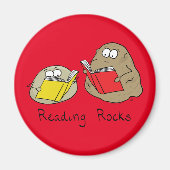 Cute Reading Rocks Librarian Book Lovers Magneet (Voorkant)