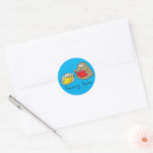 Cute Reading Rocks Librarian Book Lovers Ronde Sticker (Envelop)