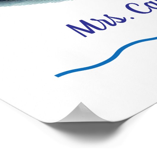  Cute Reading School CLASSROOM Poster Personalize (Hoek)