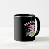 Cute Readsolotl Axolotl Reading Books Pun Coffee  Mok (Voorkant rechts)