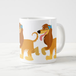 Cute Ready Cartoon Afghan Hound Jumbo Mok