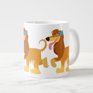 Cute Ready Cartoon Afghan Hound Jumbo Mok