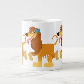 Cute Ready Cartoon Afghan Hound Jumbo Mok (Voorkant)