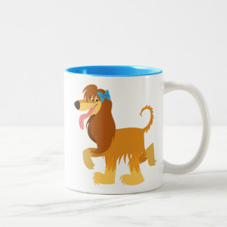 Cute Ready Cartoon Afghan Hound Mok