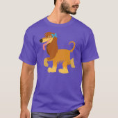 Cute Ready Cartoon Afghan Hound T-Shirt (Voorkant)