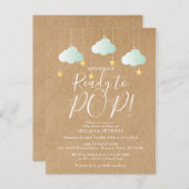 Cute Ready om te barsten Rustieke Neutrale Baby Sh Uitnodiging Briefkaart (Voorkant / Achterkant)