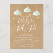 Cute Ready om te barsten Rustieke Neutrale Baby Sh Uitnodiging Briefkaart (Voorkant)