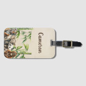 Cute Realistic Asian Baby Animals Bagagelabel (Voorkant (horizontaal))