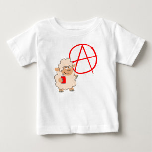 Cute rebellious Cartoon Sheep Baby T-Shirt