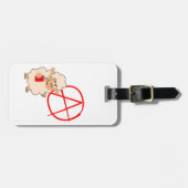 Cute rebellious Cartoon Sheep Bagagelabel (Voorkant horizontaal)