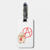 Cute rebellious Cartoon Sheep Bagagelabel (Achterkant verticaal)