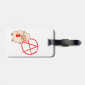 Cute rebellious Cartoon Sheep Bagagelabel (Achterkant horizontaal)