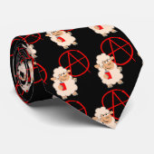 Cute rebellious Cartoon Sheep Stropdas (Opgerold)