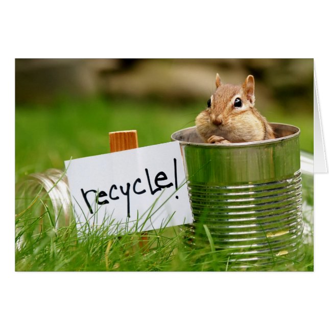 Cute Recycling Chipmunk (Voorkant Horizontaal)
