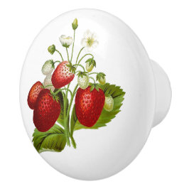 Cute Red aardbery Keramische Knop