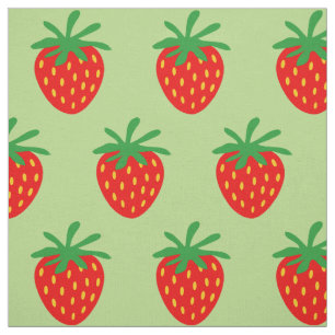 Cute red aardbery Patroon DIY textiel Stof