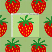 Cute red aardbery Patroon DIY textiel Stof (Delen)