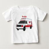 Cute red ambulance van cartoon (Voorkant)