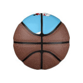 Cute red ambulance van cartoon basketbal (Rechts)