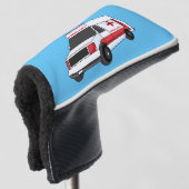 Cute red ambulance van cartoon golfheadcover (3/4 voorkant)