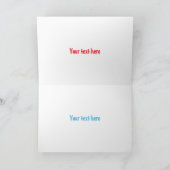 Cute red ambulance van cartoon kaart (Binnen)