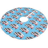 Cute red ambulance van cartoon kerstboom rok (Gekanteld)