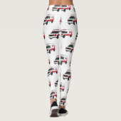 Cute red ambulance van cartoon leggings (Achterkant)