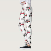 Cute red ambulance van cartoon leggings (Links)