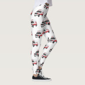Cute red ambulance van cartoon leggings (Rechts)