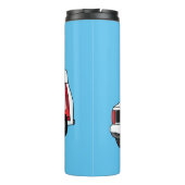 Cute red ambulance van cartoon thermosbeker (Achterkant)