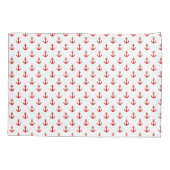 Cute Red Anchors Pattern Kussensloop (Achterkant)