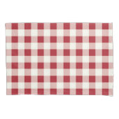 Cute Red and Cream Gingham Kussensloop (Voorkant)