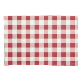 Cute Red and Cream Gingham Kussensloop