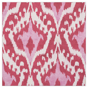 Cute red and roze ikat tribal stof