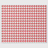 Cute Red and White Hearts Valentine Cadeaupapier (Vlak)