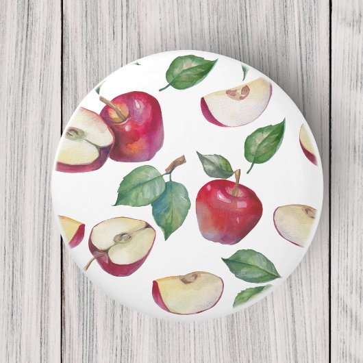 Cute Red Apple Fruit Pattern Keramische Knop