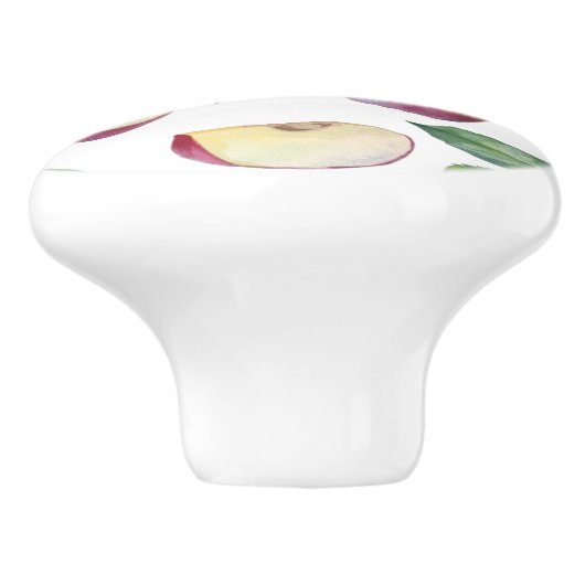 Cute Red Apple Fruit Pattern Keramische Knop (Zijkant)