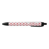Cute Red Apple Pattern Gepersonaliseerd Zwarte Inkt Pen (Bodem)