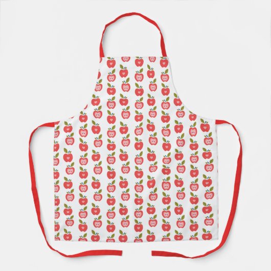 Cute Red Apple Pattern School Teacher's Planner Schort (Voorkant)