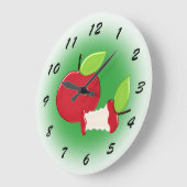 Cute Red Apples Kitchen Grote Klok (Hoek)