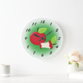 Cute Red Apples Kitchen Grote Klok (Huis)