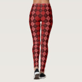 Cute Red Argyle Plays Leggings (Achterkant)