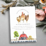 Cute Red Barn Chicken Boerderij Kids Birthday Invi Bedankkaart<br><div class="desc">Een Cute Chicken Boerderij Theme Kinder Collectie... Het is een Elegant Simple Minimal waterverf Illustration of Chicken boerderij met rode schuur, perfect voor je kleine boerderij verjaardagsfeestje. Het is zeer gemakkelijk om, met uw persoonlijke details aan te passen. Als u een ander bijpassend product of aanpassing nodig hebt, bericht dan...</div>