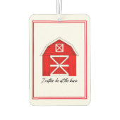 Cute Red Barn Tekening | Ik ben eerder bij de Barn Luchtverfrisser (Achterkant)