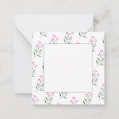 Cute Red Berries en Holly Waterverf Kerstmis Notitiekaartje (Achterkant)