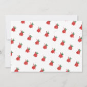 Cute Red Berries Gift Candy Cane Merry Kerstmis Feestdagenkaart (Achterkant)